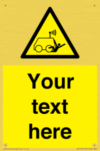 Custom warning run over by operator controlled machine